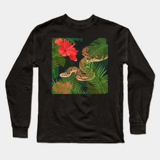 Tropical Jungle Snake Long Sleeve T-Shirt